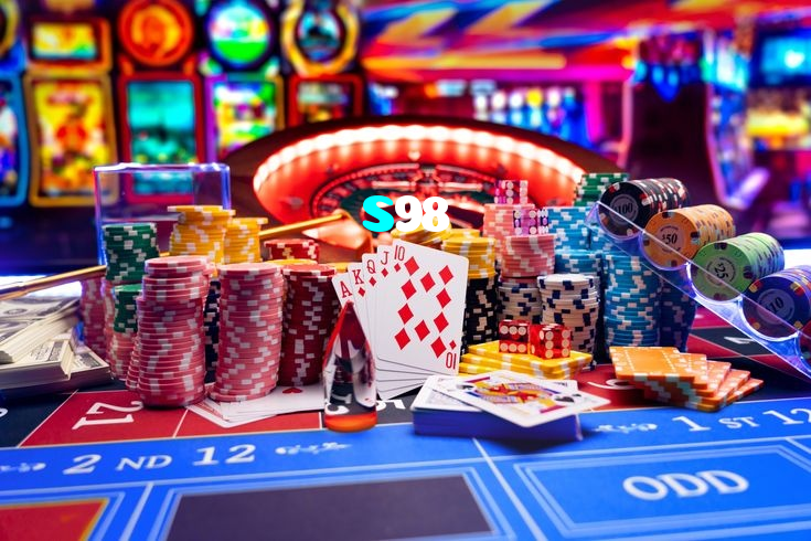S98 casino presented on mobile device in Pakistan with slots and live games